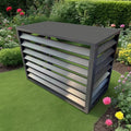 GENERIC Housse En Aluminium Pour Climatiseur Avec Bouclier De Pompe à Chaleur - Protection Extérieure - Résistante Aux Intempéries - Gris - 110 X 60 X 80 Cm - Design Durable Et élégant