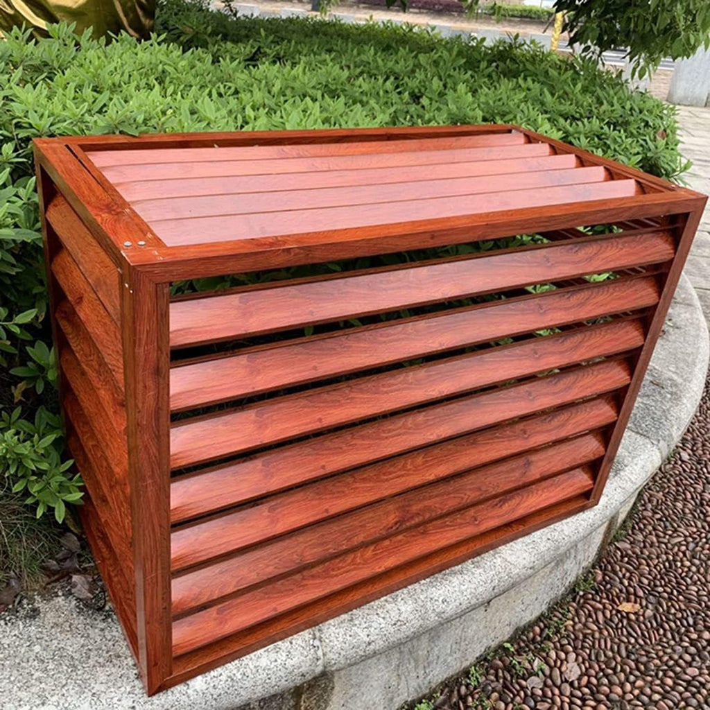  Couvercle De Climatiseur En Aluminium For Unités Extérieures, Écran De Clôture De Confidentialité Extérieure, Séparateur D'espace De Boîtier De Poubelle De Pompe De Piscine En Alliage D'aluminium Rési