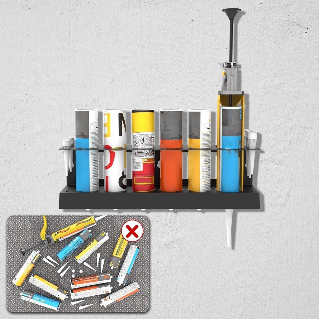  Stockage Colle,Porte Tubes Joint | Organisateur Mural Pour Bombes Aérosols Et Seringues De Soudage Pour Garage Et Détail Auto