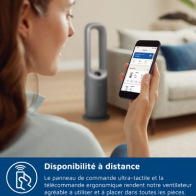  Purificateur D'air, Ventilateur, Chauffage PHILIPS AMF870/15 3-en-1 Série 8000, Jusqu’à 70 M², Gris