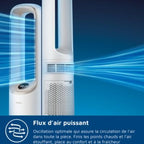  Purificateur D'air, Ventilateur, Chauffage PHILIPS AMF870/16 3-en-1 Série 8000, Jusqu’à 70 M², Blanc